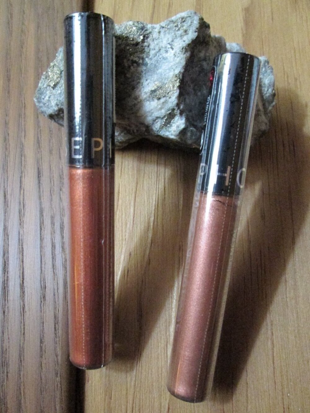 Sephora Cream Lip Stain Metals Duo in Bronze Icon and Frosted Rose